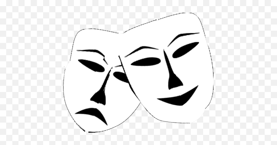 2011 South Shore Players Emoji,Drama Masks Black And White Clipart