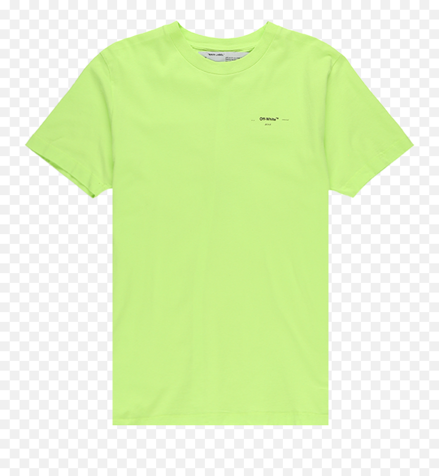 Off - White Arrow Logo Slim Tshirt Fluorescent Yellow Short Sleeve Emoji,Green Arrow Logo