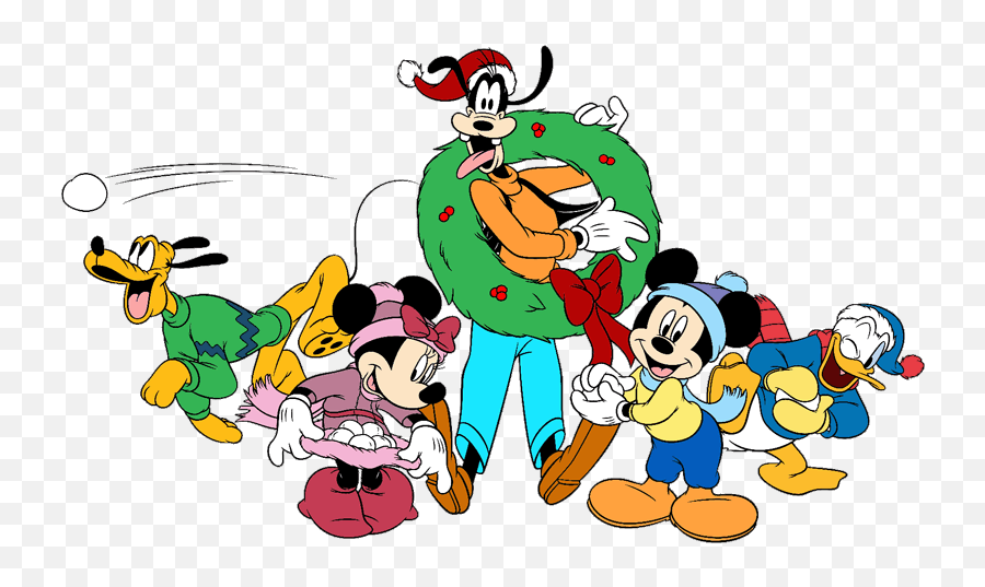 Mickey And Friends Christmas Clipart - Disney Clipart Galore Christmas Mickey Mouse Goofy Emoji,Disney Clipart