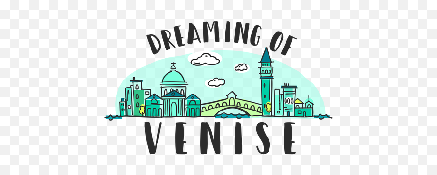 Dreaming Venice Skyline Cartoon - Language Emoji,Dreaming Logos