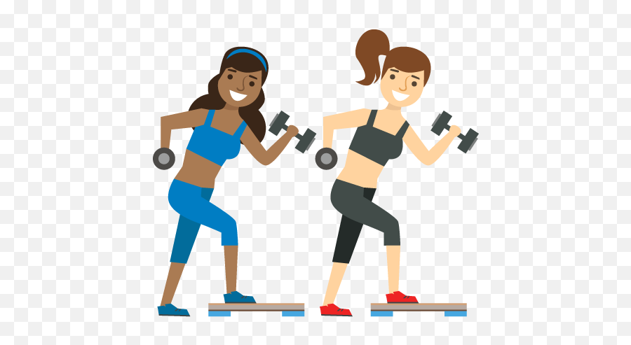Girls Working Out Clipart Png - Girls Working Out Clipart Emoji,Working Out Clipart