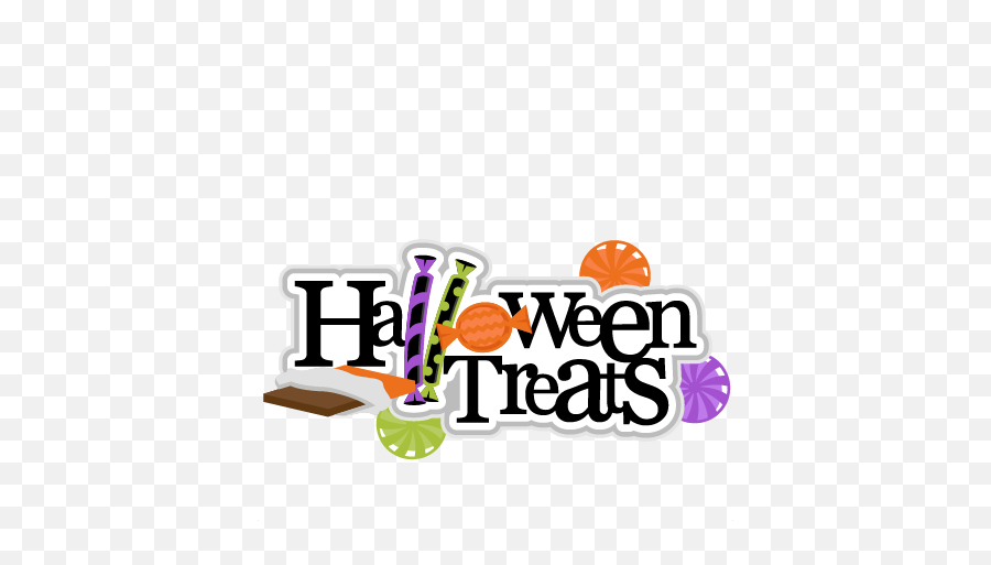 Halloween Treats Svg Scrapbook Title - Halloween Treats Clipart Free Emoji,Treats Clipart