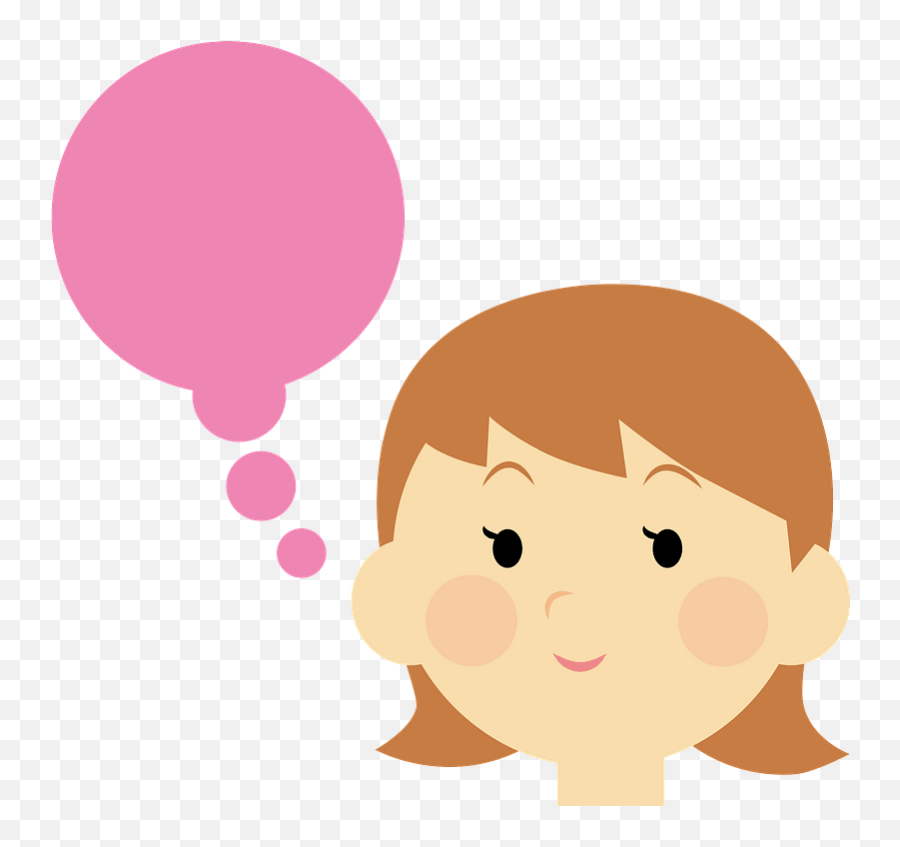 Woman With Thought Bubble Clipart - Balloon Emoji,Thought Bubble Clipart