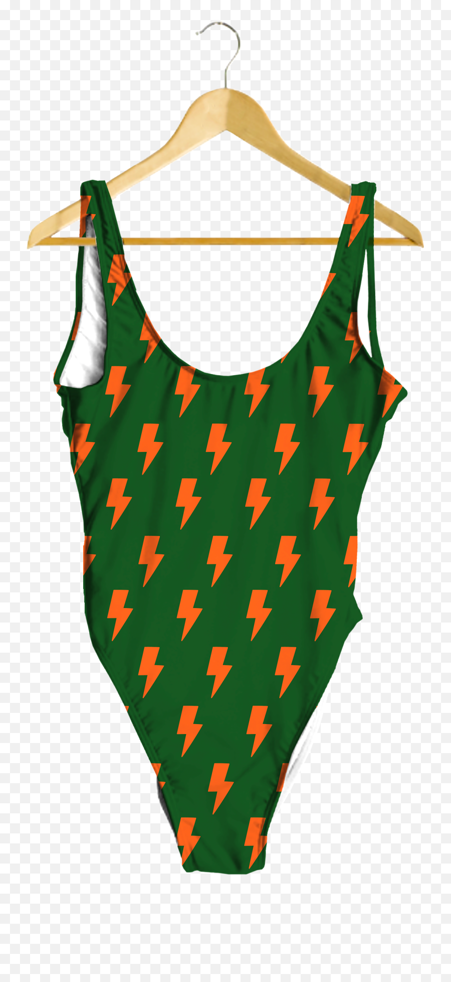 Orange Lightning Bolts - Hairy Chest Swimming Costume Emoji,Green Lightning Png
