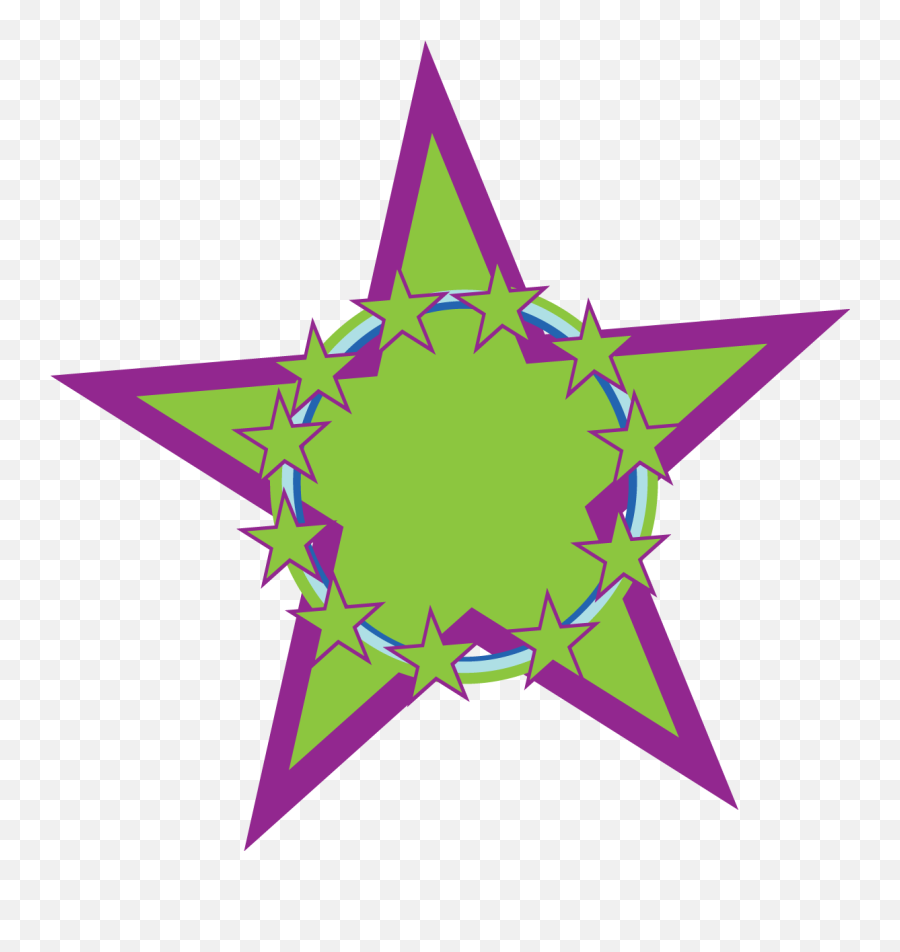 Rainbow Stars Clipart Free Clipart - Star Purple Green Emoji,Stars Clipart