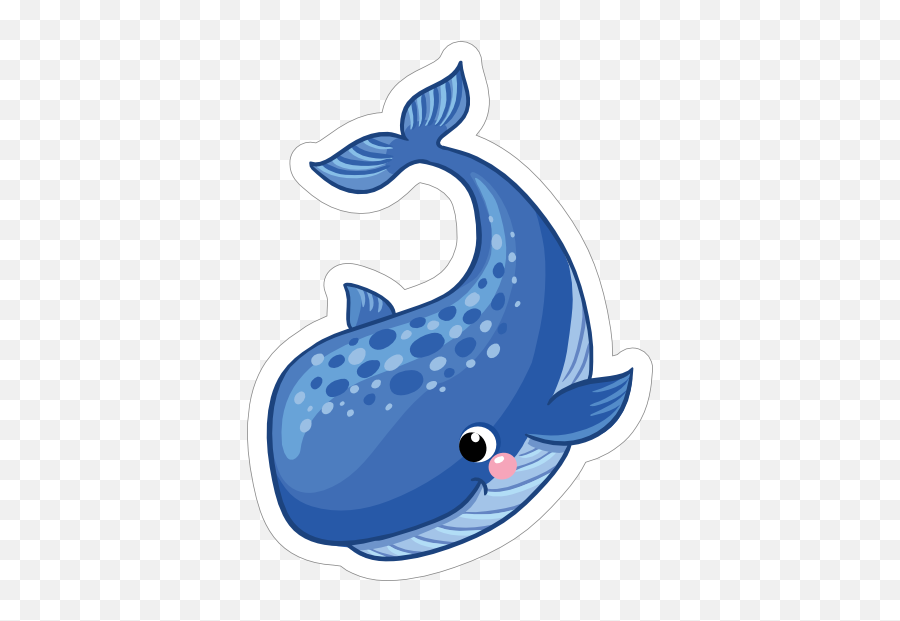 Blushing Blue Whale Sticker Emoji,Blowing Bubbles Clipart
