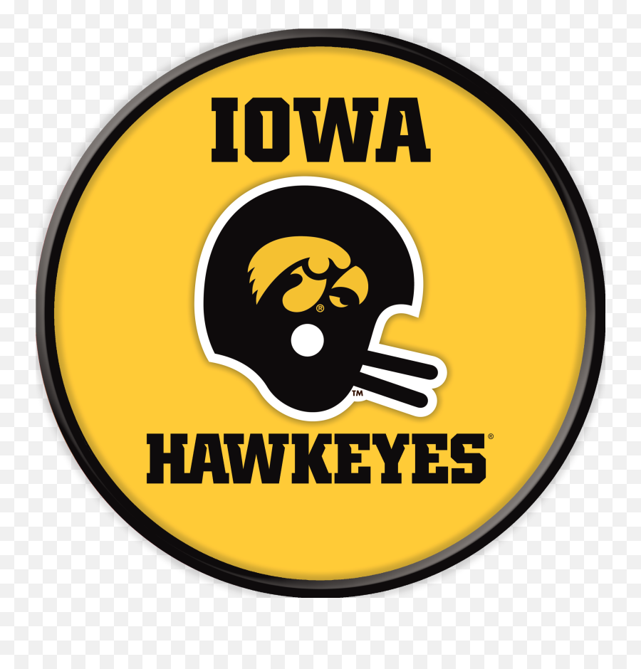 Iowa Hawkeyes Team Disc Wall Sign - Iowa Hawkeyes Emoji,Iowa Hawkeyes Logo