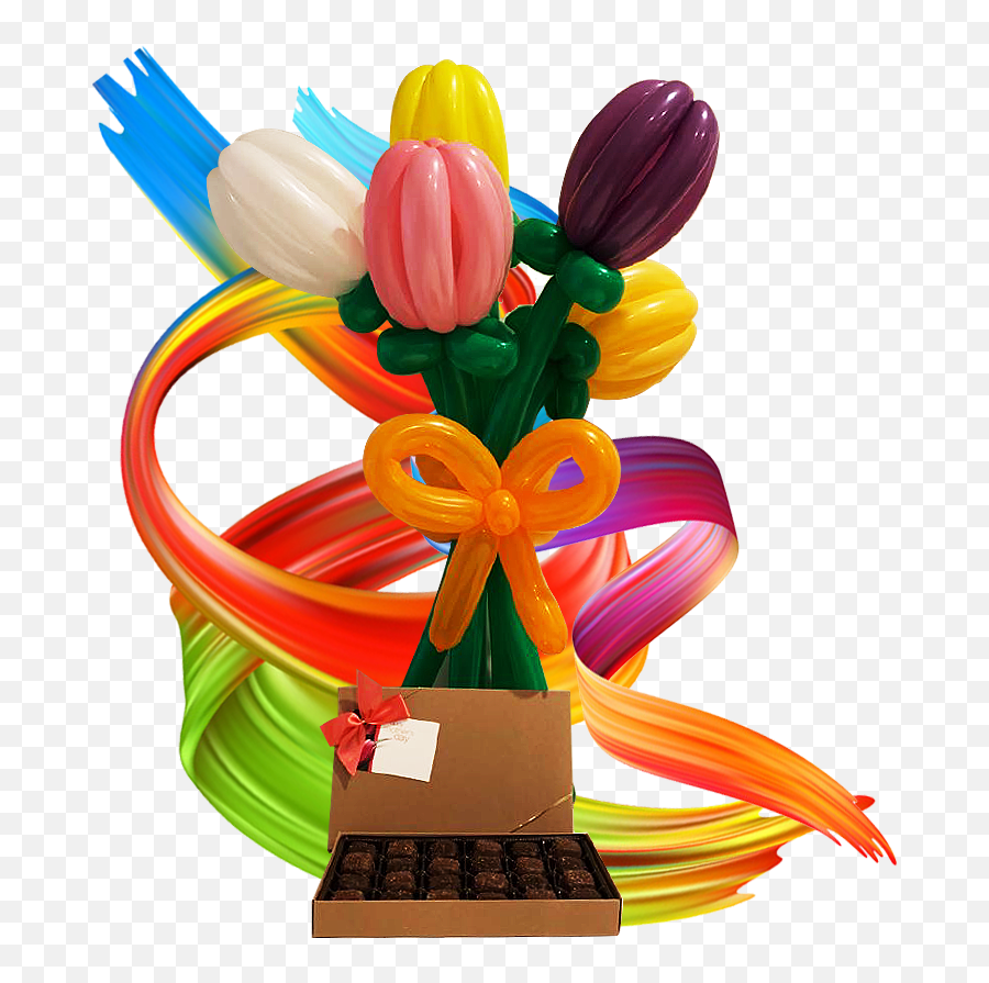 Mega Balloon Flower Bouquet Chocolate Box Emoji,Candy Shop Clipart
