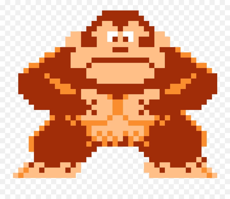 Pixilart - Donkey Kong Pixel Png Emoji,Donkey Kong Logo