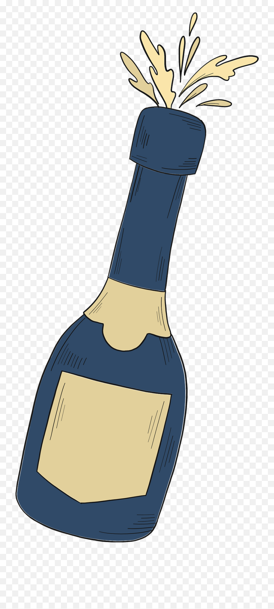 Champagne Bottle Clipart - Champagne Bottle Clipart Emoji,Champagne Clipart