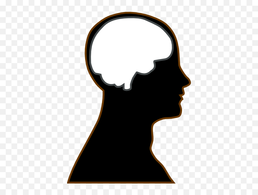Brain In Head Clipart Png - Silhouette Head Png Transparent Emoji,Brain Clipart Png