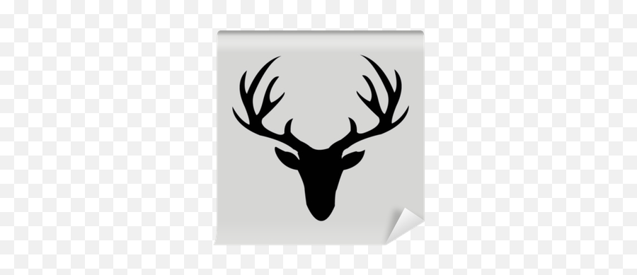 Deer Head Wall Mural U2022 Pixers - We Live To Change Deer Head Emoji,Deer Head Logo
