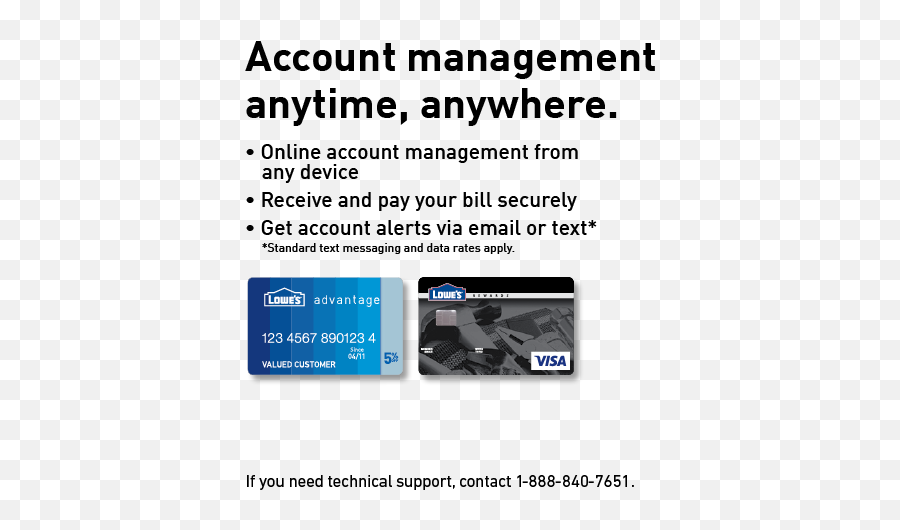 Manage Your Lowes Credit Card Account - Lowes Credit Card Emoji,Credit Card Png