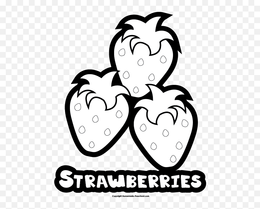 Free Food Groups Clipart - Strawberry Fruit Clipart Black And White Emoji,Strawberries Clipart