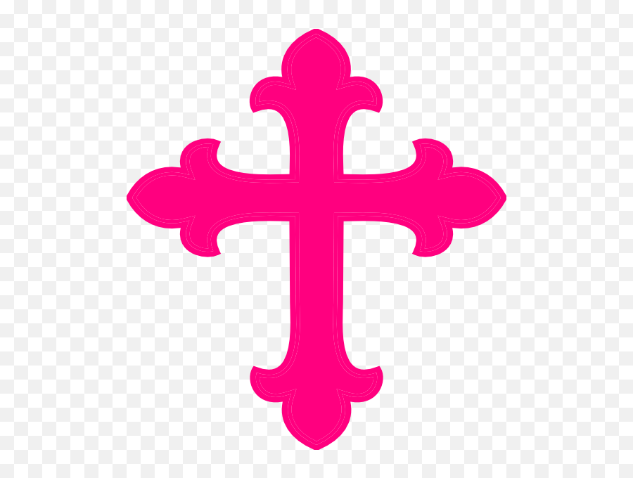 Cross Clip Art Vector Clip - Pink Cross Clipart Emoji,Cross Clipart