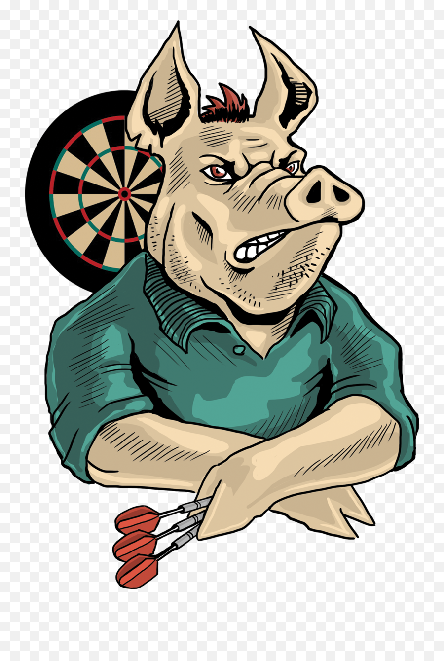 Derek Brock Professional Dart Logo - Cartoon Clipart Full Unicorn Eclipse Pro Emoji,Darts Clipart
