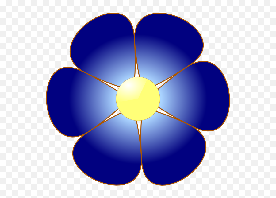 Blue Flower Clip Art At Clker - Clipart Single Flower Design Emoji,Blue Flower Clipart