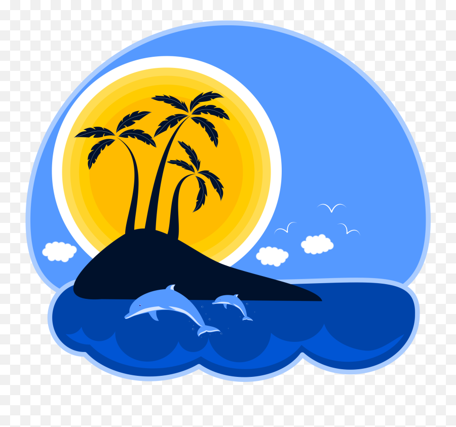Tropical Island Clipart Png Graphic - Logo Design Family Reunion Emoji,Island Clipart