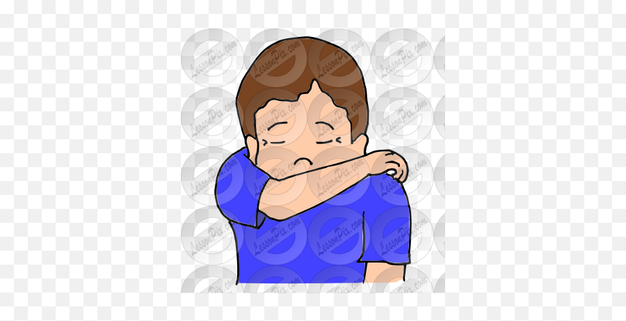 Sneeze In Elbow Picture For Classroom Therapy Use - Great Emoji,Elbow Clipart