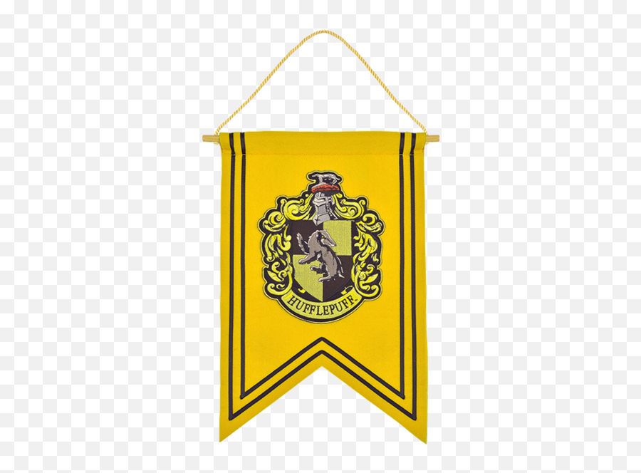 Hufflepuff Crest Embroidered Banner - Hufflepuff Merch Emoji,Hufflepuff Logo