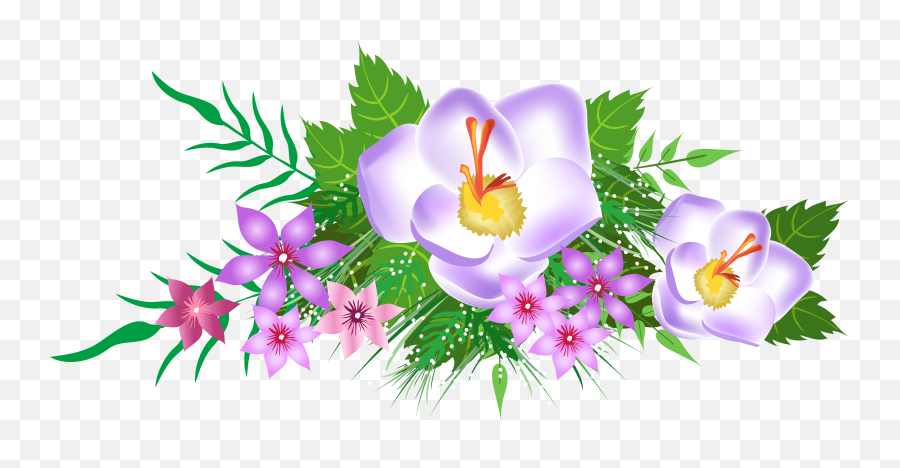 Spring Flowers Clipart Png - Flower Decorative Png Emoji,Spring Flowers Clipart