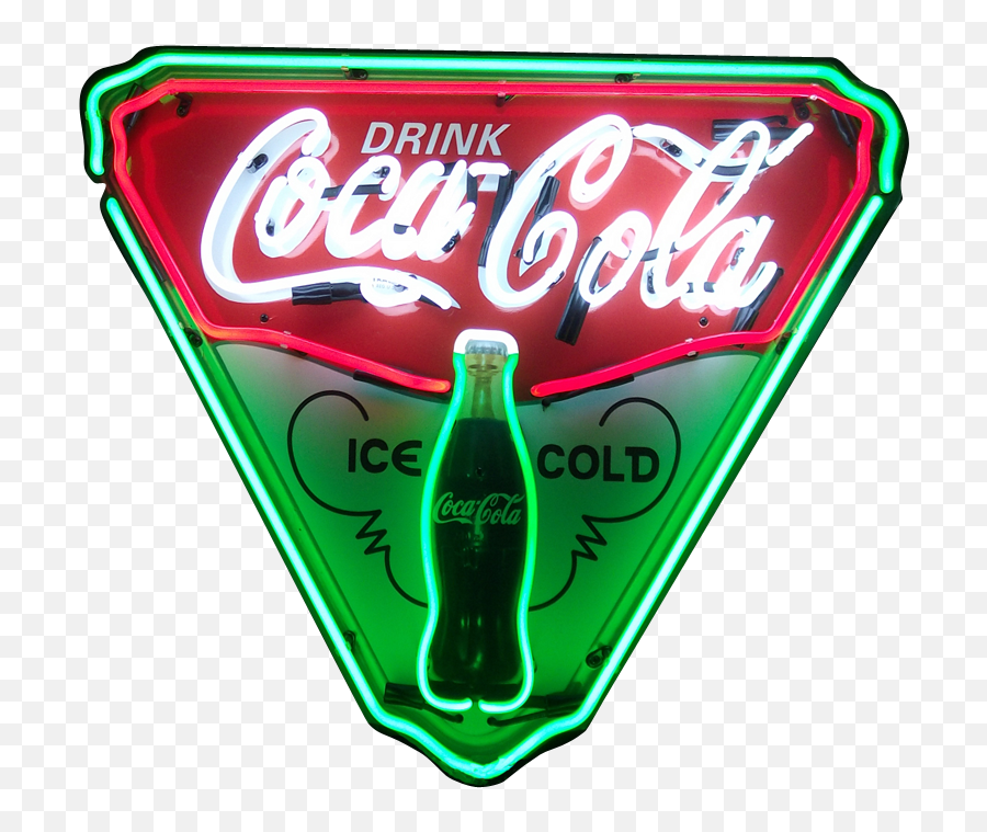 Download Hd Transparent Neon Logo Coca Cola Clipart Freeuse Emoji,Coke Bottle Clipart