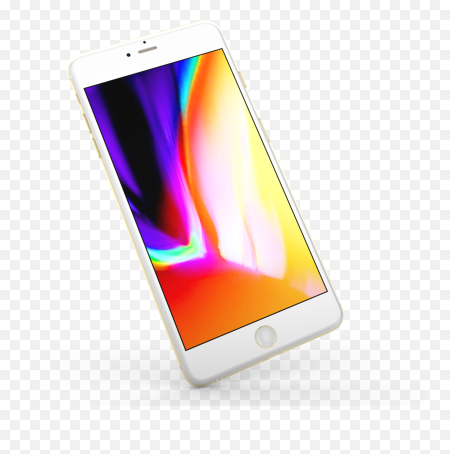 Beautiful White Iphone 8 With The Colorful Screen At Emoji,Screen Clipart
