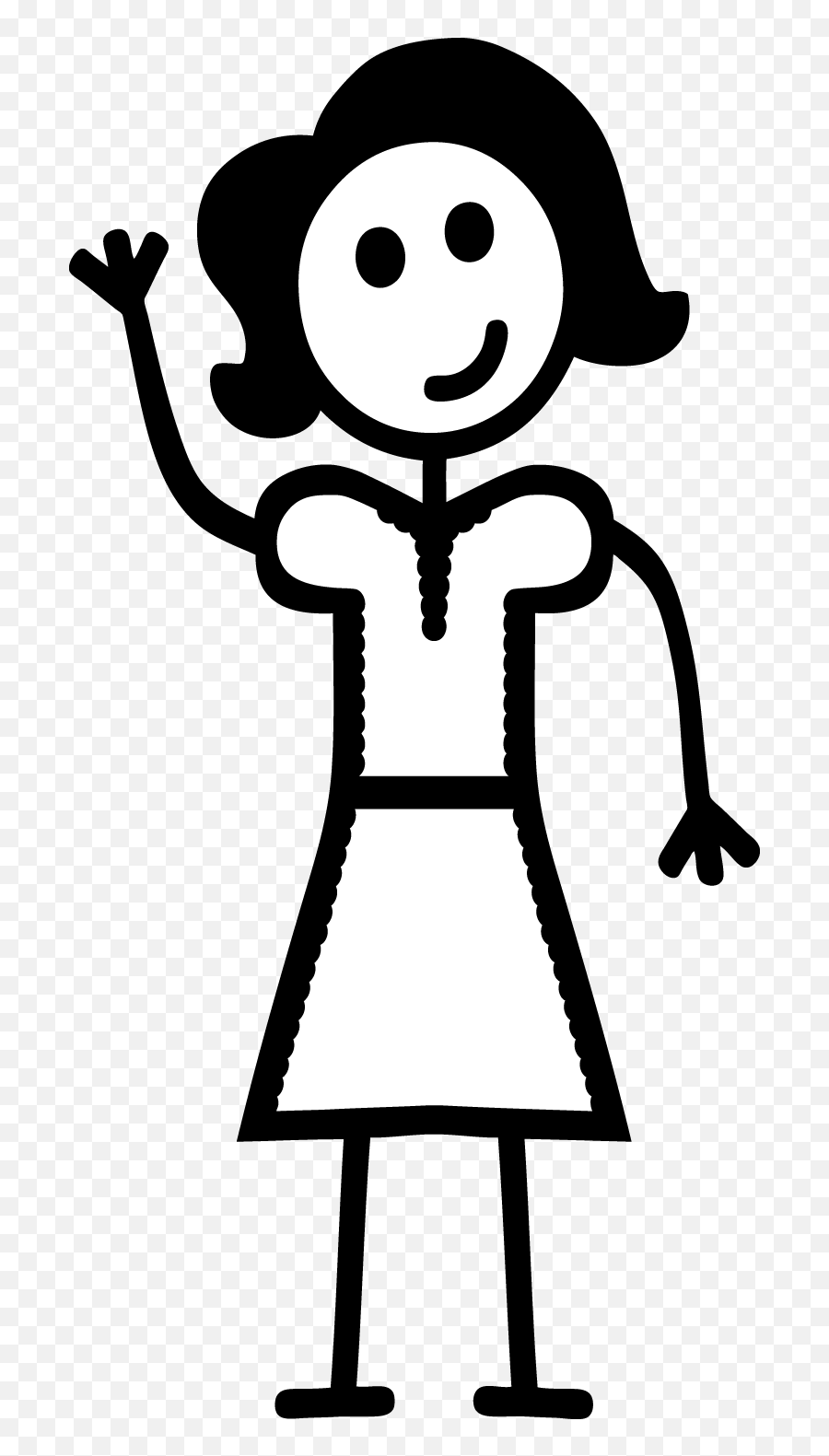 Download Dad Stick Figure Png Clip Art - Stick Figure Woman Transparent Emoji,Stick Figure Png