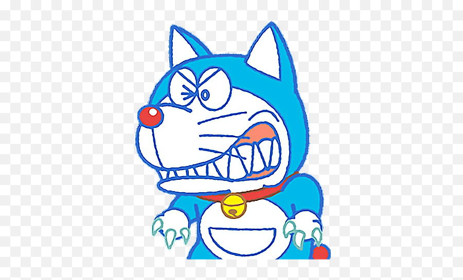 Cute Doraemon Halloween Wolf Werewolf - Angry Doraemon Icon Png Emoji,Werewolf Clipart