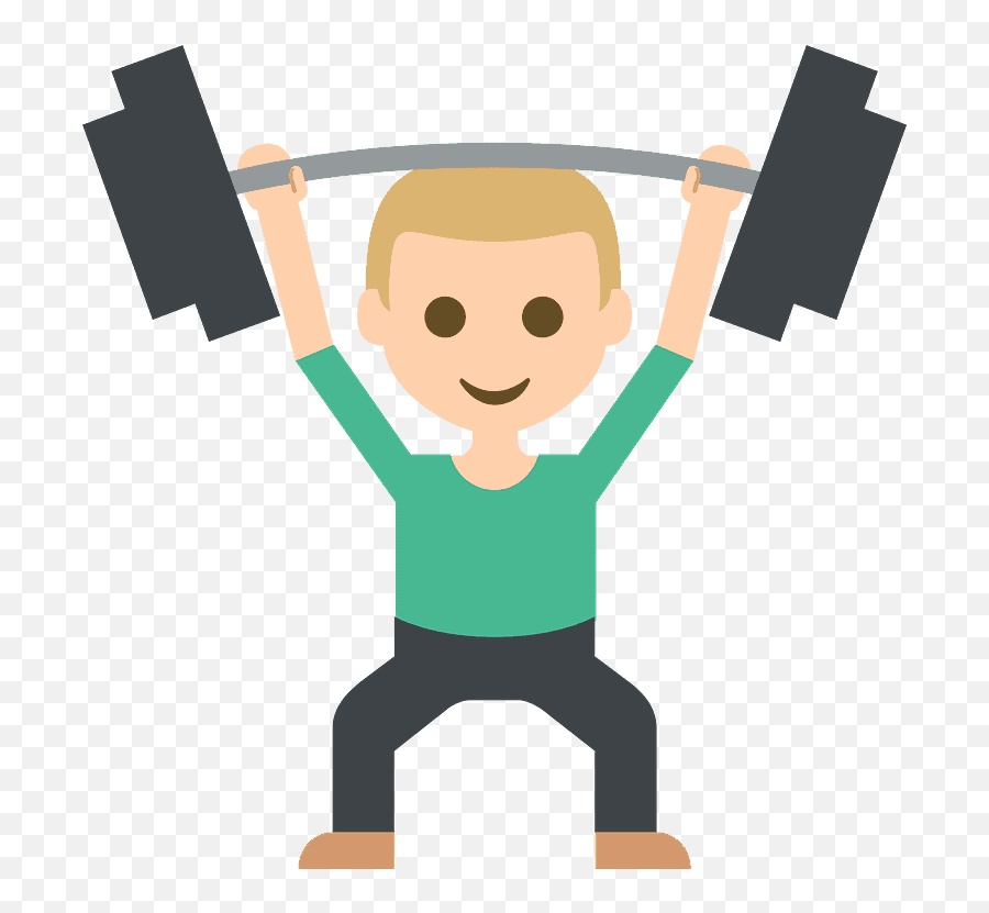 Person Lifting Weights Emoji Clipart Free Download - Weightlifter Emoji,Weights Clipart