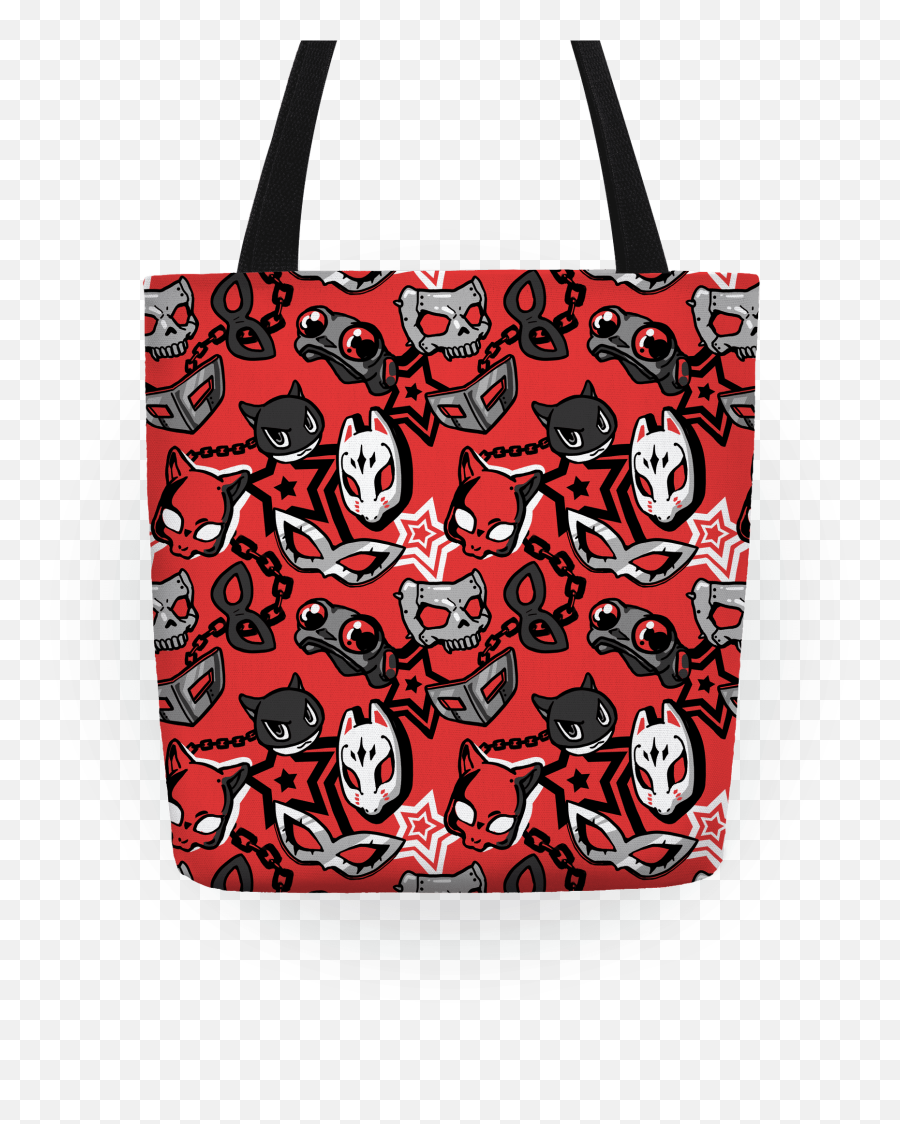 Persona Masks Pattern Totes - Tote Bag Emoji,Phantom Thieves Logo