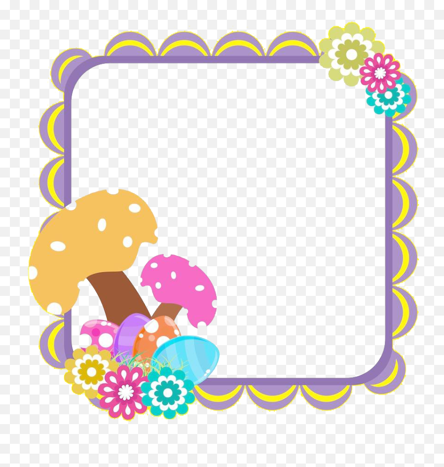 Transparent Cute Easter Borders Clipart - Girly Emoji,Easter Border Clipart