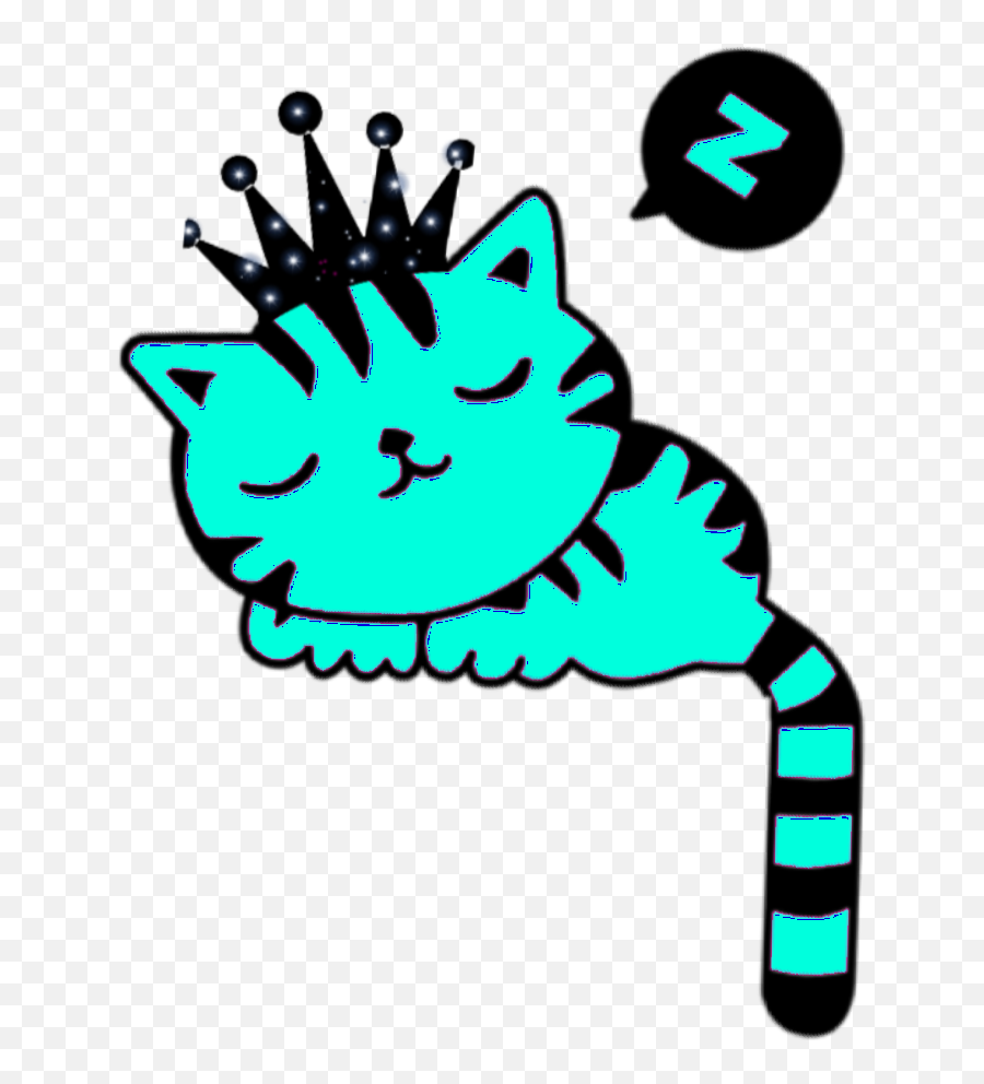 Cats Sweet Dreams - Cat Clipart Transparent Cartoon Sleeping Cat Sticker Emoji,Cat Clipart
