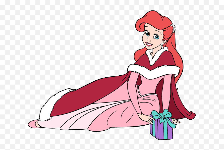 Free Ariel Christmas Cliparts Download Free Clip Art - Little Mermaid Christmas Png Emoji,Free Mermaid Clipart