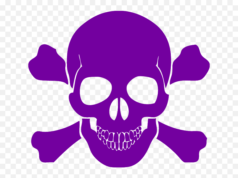 Skull And Crossbones Black Clipart - Skull And Cross Bones Emoji,Skull And Crossbones Png