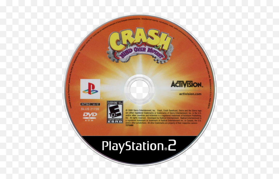 Playstation 2 Disc Images - Game Cart Images Launchbox Crash Mind Over Mutant Emoji,Playstation 2 Logo