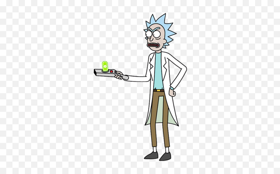 Rick With Portal Gun Transparent Blank - Transparent Rick Sanchez Png Emoji,Portal Transparent