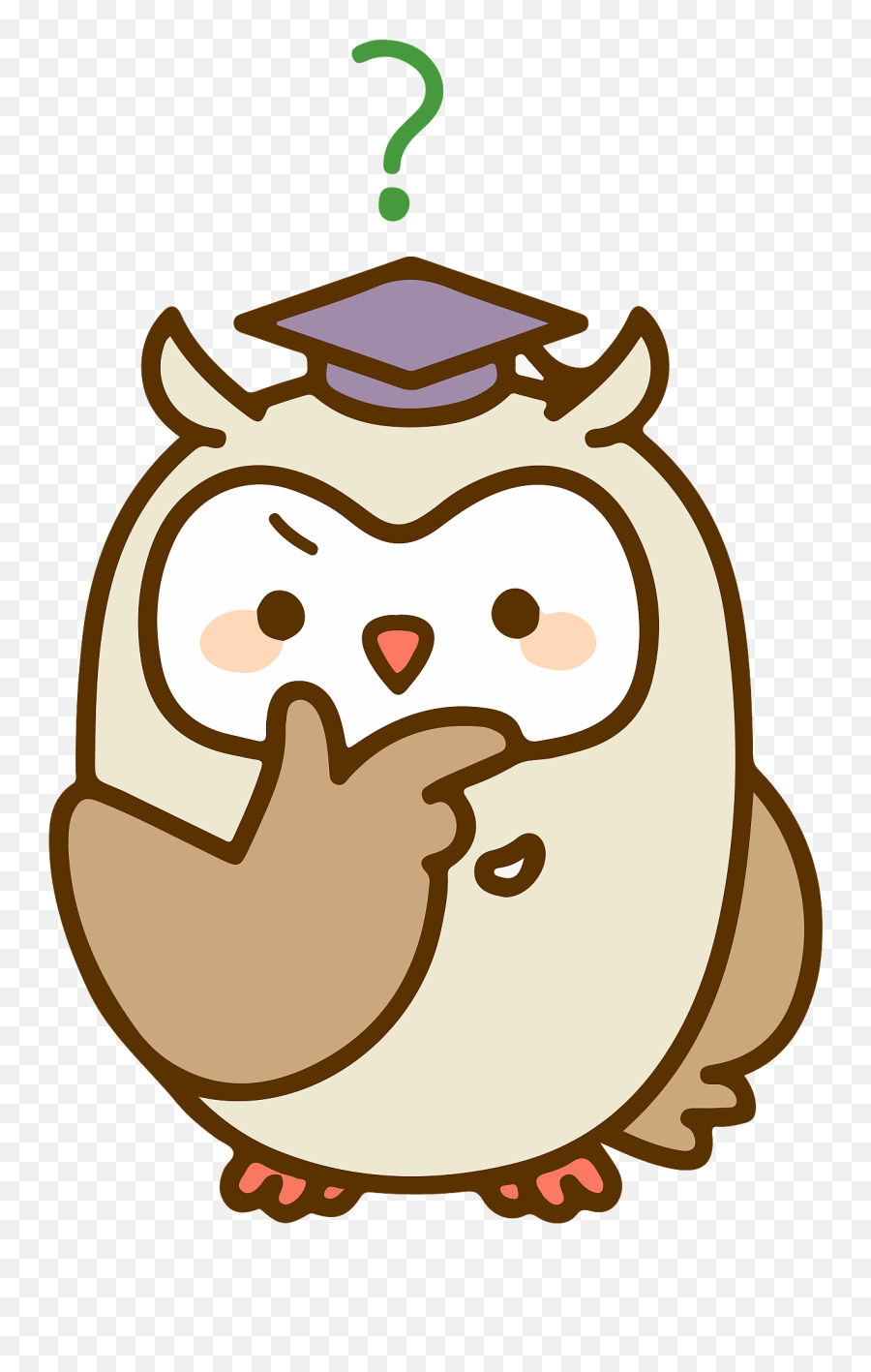 Owl Is Questioning Clipart - Teacher Owl Png Emoji,Questioning Clipart