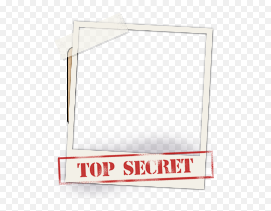 Top Secret Frame Png Transparent Png - Frame Png Top Secret Emoji,Polaroid Frame Png