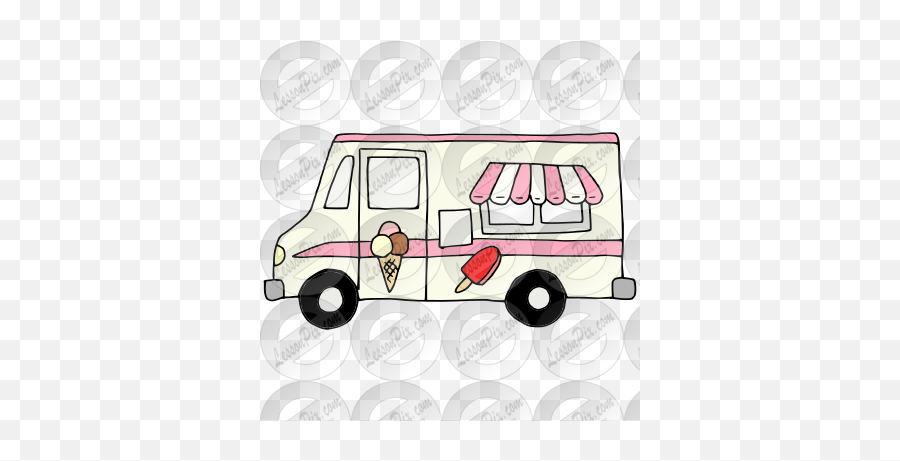 Ice Cream Truck Picture For Classroom - Commercial Vehicle Emoji,Ice Cream Truck Clipart