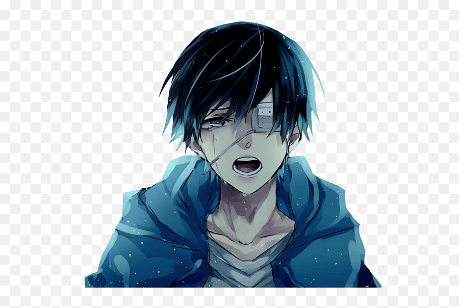 Anime Boy Crying Aesthetic Emoji,Anime Tears Png