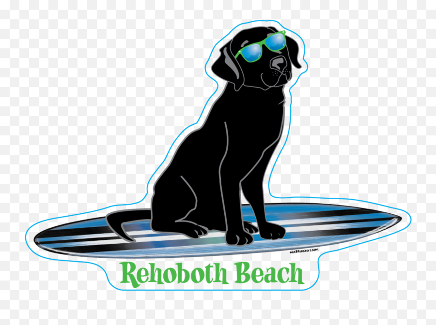 Blue 84 Beach Sticker Holler Back Surfing Black Lab Emoji,Black Lab Png