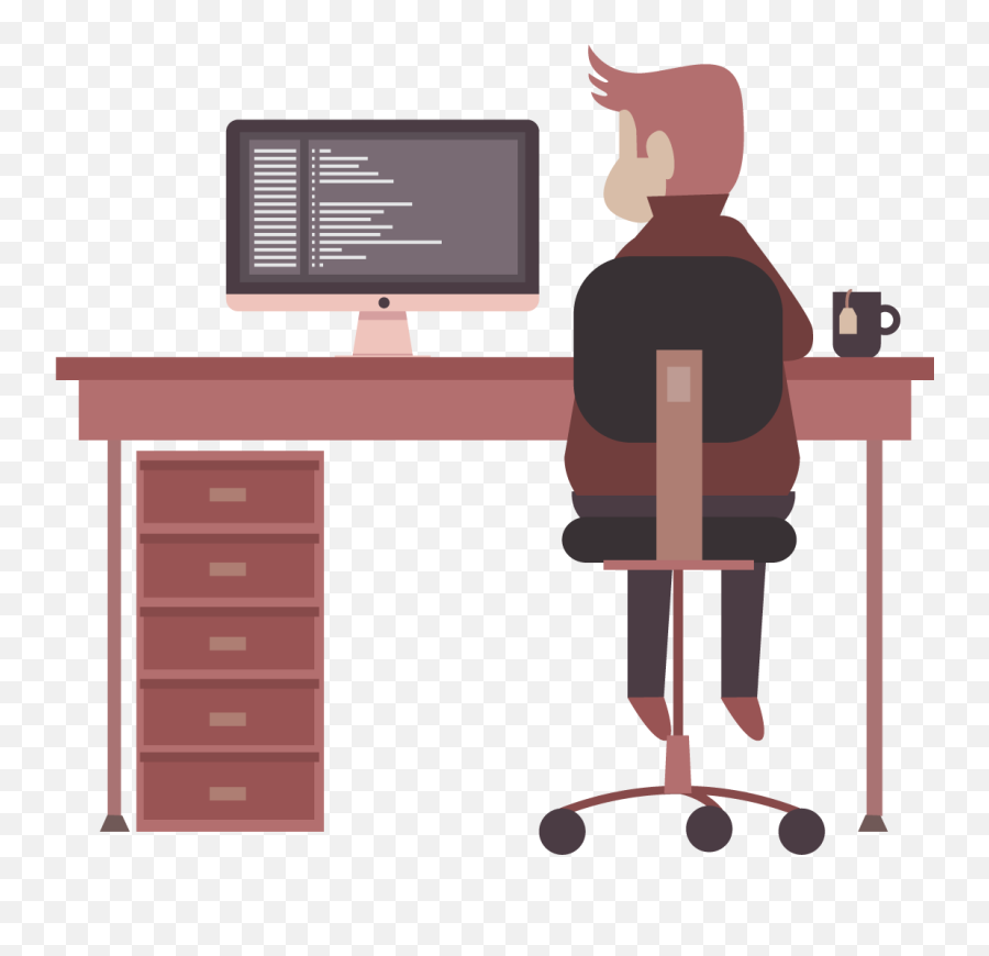 Business Workplace Desk Office - Vector Computer Desks Png Emoji,Computer Desk Png