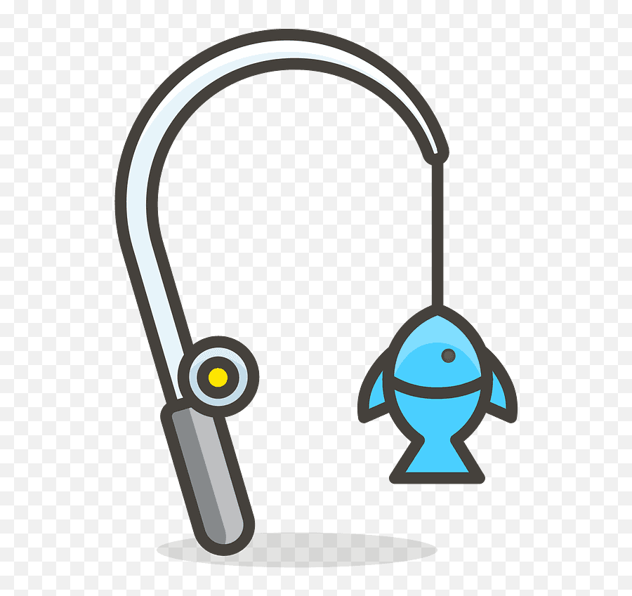 Fishing Pole Emoji Clipart - Headset,Fishing Pole Clipart
