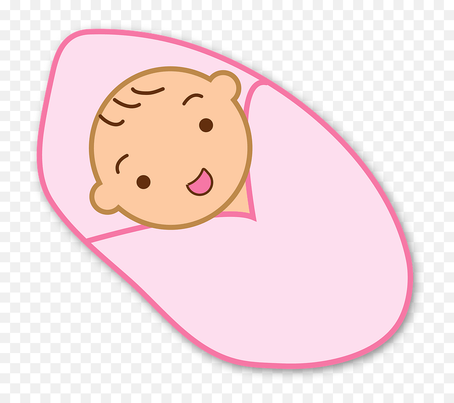 Wrapped In A Pink Blanket Clipart - Happy Emoji,Blanket Clipart