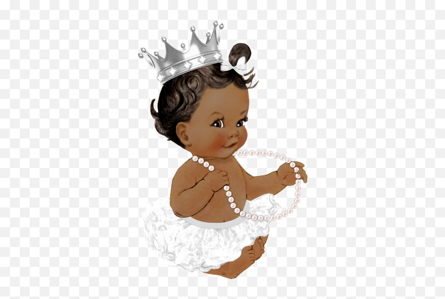 African American Princess Baby Shower - Black Baby Boy Baby Shower Emoji,Black Girl Clipart