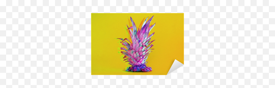 Cut Off Pineapple Leaves On Cyan Background Digital Signal Glitch Effect Rgb Shift Slices Screen Error Concept Art Minimal Surrealism - Decorative Emoji,Glitch Effect Png