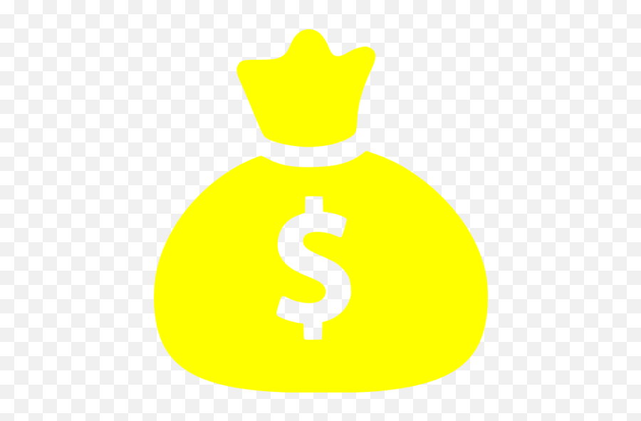 Yellow Money Bag Icon - Free Yellow Money Bag Icons Money Bag Icon Gold Emoji,Bag Of Money Png