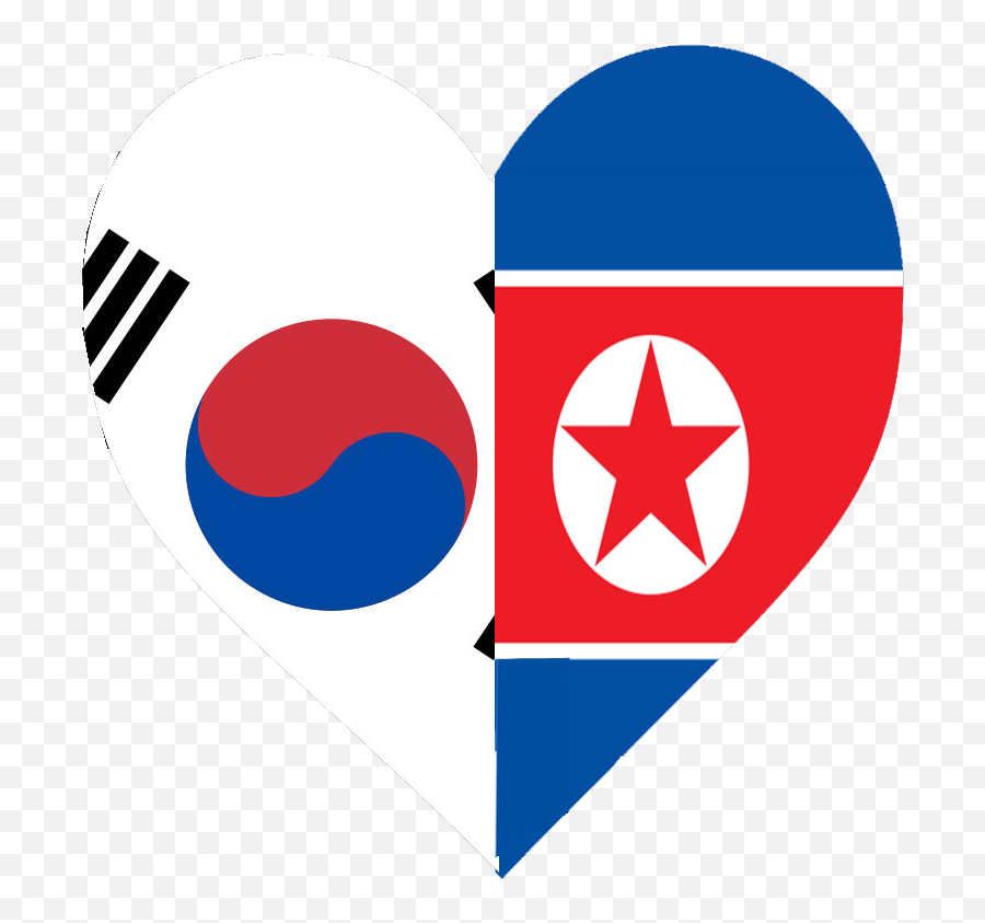 Love Korean Flag - Flag North Korean South Korean Emoji,Korean Flag Png