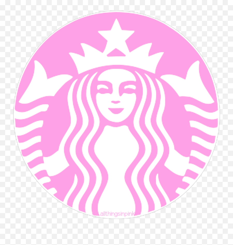 Pin - Transparent Pink Starbucks Logo Emoji,Starbucks Logo
